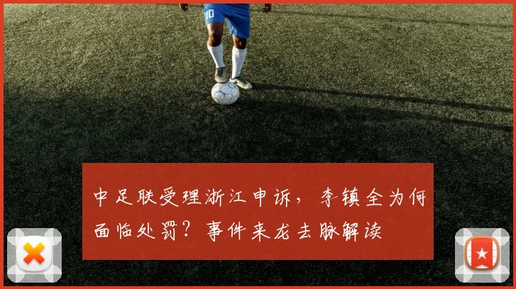 中足联受理浙江申诉，李镇全为何面临处罚？事件来龙去脉解读